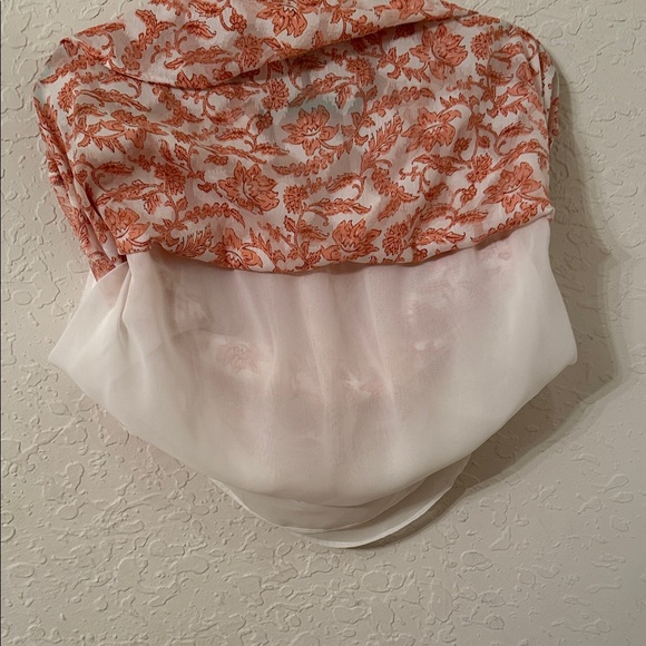 LOFT Cream Blouse with Salmon Floral Print - Women's - Picture 5 of 7